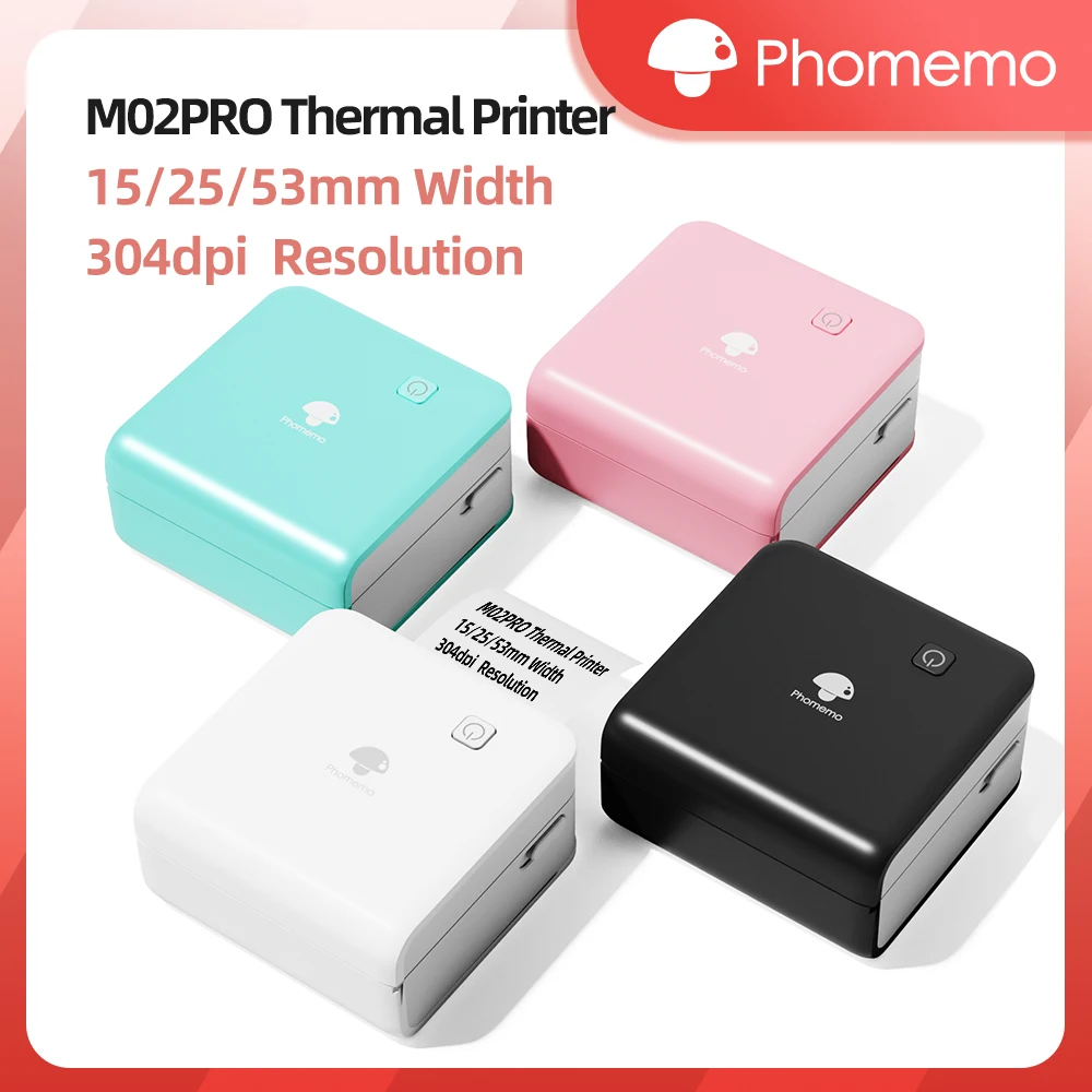 Commercial Printing Paper - Миниатюрный портативный принтер Phomemo M02Pro, беспроводная