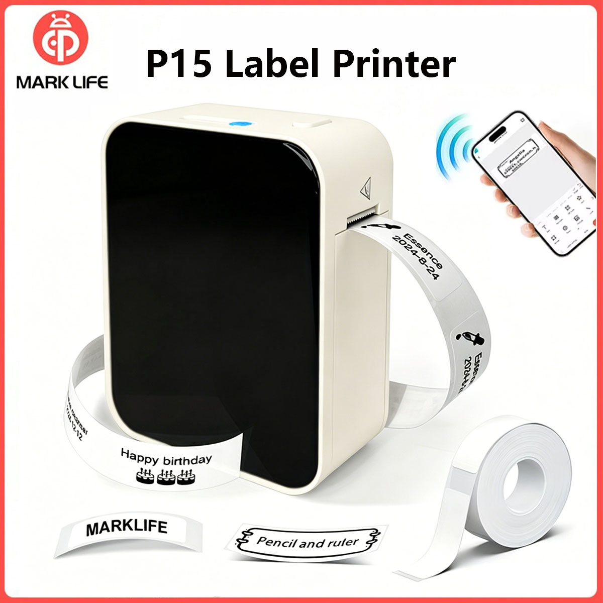 Commercial Printing Network - Портативный термопринтер Marklife P15 для этикеток,